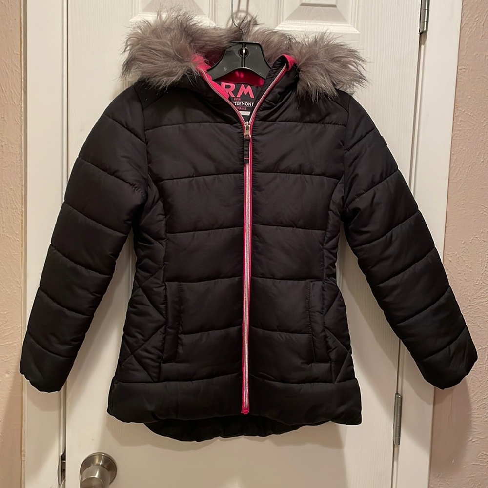 Girls faux fur hoodie jacket